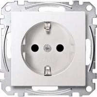 Merten Schutzkontakt-Steckdose mit erhöhtem Berührungsschutz, Unterputz, 16 Ampere, 250 Volt weiß (matt), Retail