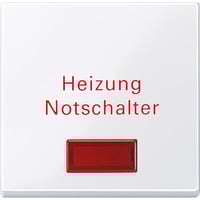 Merten Wippe Ausschalter mit Kontrollfenster für Heizung Notschalter weiß (glänzend), Retail