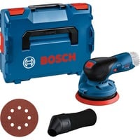 Bosch Professional Akku-Exzenterschleifer GEX 12V-125 Professional solo, 12Volt blau/schwarz, ohne Akku und Ladegerät, L-BOXX
