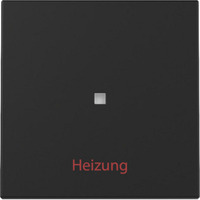 Gira Wippe Kontrollfenster und Heizung Ein Aus schwarz, Retail