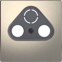 Merten Zentralplatte für Antennensteckdosen, Abdeckung grau, Retail