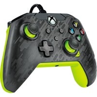 PDP Wired Controller - Electric Carbon, Gamepad anthrazit/neon-grün, für Xbox Series X|S, Xbox One, PC