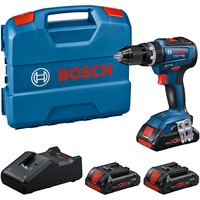 Bosch Akku-Schlagbohrschrauber GSB 18V-55 Professional, 18Volt, Schlagbohrmaschine blau/schwarz, 3x Akku ProCORE18V 4,0Ah, in L-Case