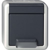 4010337093985 - Schutzkontaktsteckdose Typ F 16 Ampere 250 Volt mit Klappdeckel Aufputz IP44