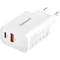 Intenso Power Adapter W30AC, Anschlüsse: 1x USB-A, 1x USB-C Output: max. 30 Watt, Weiß