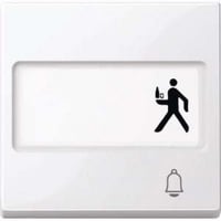 Merten Wippe Klingel mit Schriftfeld weiß (glänzend), Retail