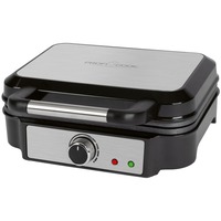 ProfiCook Waffelautomat PC-WA 1240, Waffeleisen schwarz/edelstahl, 1.000 Watt