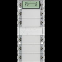 0 Tastsensor Drei Plus fünffach für KNX mit Inbetriebnahme-Wippe Retail