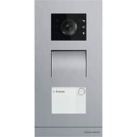 Busch-Jaeger Außenstation 1-fach mit Videokamera und automatischer Tag-Nacht-Umschaltung, Türsprechanlage edelstahl (gebürstet), Retail