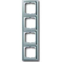 Busch-Jaeger Rahmen vierfach zum Abdecken von Schaltern, Tastern und Steckdosen edelstahl, Retail