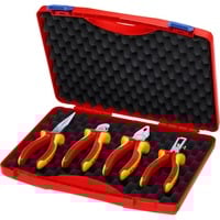 KNIPEX Kompakt-Box 00 20 15 , Zangen-Set rot/gelb, in hochwertigem Kunststoffkoffer