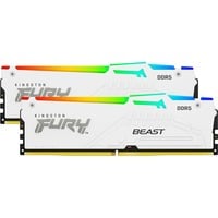 Kingston FURY DIMM 64 GB DDR5-6000 (2x 32 GB) Dual-Kit, Arbeitsspeicher weiß, KF560C36BWEAK2-64, Beast RGB, INTEL XMP, AMD EXPO