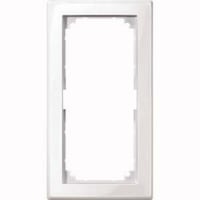 Merten Rahmen zweifach ohne Mittelsteg glänzend aus Thermoplast, Typ 478819 weiß (glänzend), Retail