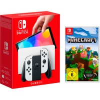 Nintendo Switch (OLED-Modell), Spielkonsole weiß, inkl. Minecraft