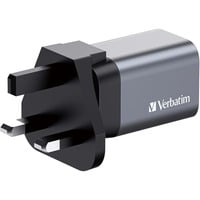 Verbatim GaN-Ladegerät 35W, 1x USB-A , 1x USB-C grau, PD 3.0, QC 3.0