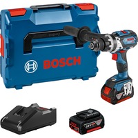 Bosch Akku-Schlagbohrschrauber GSB 18V-110 C Professional, 18Volt, Schlagbohrmaschine blau/schwarz, 2x Li-Ionen Akku 5,0Ah, L-BOXX