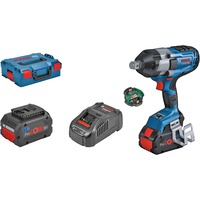 Bosch Akku-Schlagschrauber BITURBO GDS 18V-1050 HC Professional, 18Volt blau/schwarz, 2x Akku ProCORE18V 8,0Ah, Bluetooth Modul, 3/4", in L-BOXX