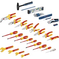 Bosch Professional VDE-Elektrikerkoffer, 37-teilig, Werkzeug-Set rot/gelb, L-BOXX 136