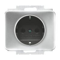 Busch-Jaeger Steckdosen-Einsatz titan mit Steckanschluss, Schutzkontakt, 16 Ampere, 250 Volt titan, Retail