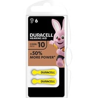 Duracell Hearing Aid 10, Batterie 6 Stück, Größe 10