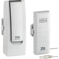 TFA Wetterstation-Set mit Temperatursender mit wasserfestem Kabelfühler weiß