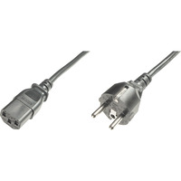 Digitus Netzanschlusskabel, CEE 7/7 (Typ-F) - C13 St/Bu, 1.2m, H05VVF3G 0.75qmm, sw