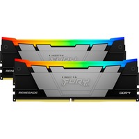 Kingston FURY DIMM 32 GB DDR4-3200 (2x 16 GB) Dual-Kit, Arbeitsspeicher schwarz, KF432C16RB12AK2/32, Renegade RGB, INTEL XMP