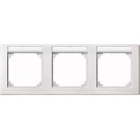 Merten Rahmen dreifach mit Beschriftungsträger Typ 473319, Abdeckrahmen, M-SMART System M weiß (matt), Retail
