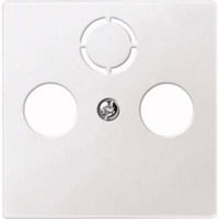 Merten Zentralplatte für Antennendose, Typ 297519, Unterputz, Kunststoff, matt, Schutzart IP20 weiß (matt), Retail