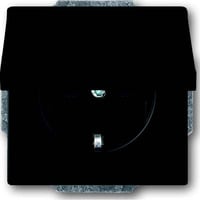 4011395130056 - BJ future linear SCHUKO- 20 EUK-885 Steckdose Klappdeckel schwarz matt