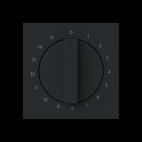 Busch-Jaeger Zentralscheibe mit Aufdruck, Rahmen schwarz, Retail