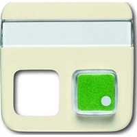 Busch-Jaeger Zentralscheibe zwei-fach mit Betätigungsknopf, Abdeckung weiß, Retail