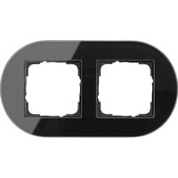 Gira Abdeckrahmen zweifach, Abdeckung schwarz, Retail