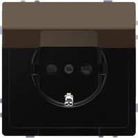 Merten Schutzkontaktsteckdose mit Klappdeckel bronze, Retail