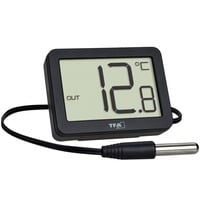 TFA Digitales Innen-Außen-Thermometer 30.1066 schwarz, wasserdichter Temperaturfühler
