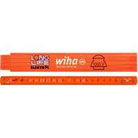 Wiha Elektriker-Gliedermaßstab Longlife, 2 Meter, Messlatte orange