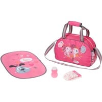 BABY born Wickeltasche, Puppenzubehör mit Wickelunterlage, Windel und Puderdose