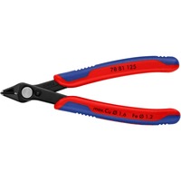 KNIPEX Electronic Super Knips 78 81 125, Elektronik-Zange rot/blau, mit Öffnungsfeder und Öffnungsbegrenzung