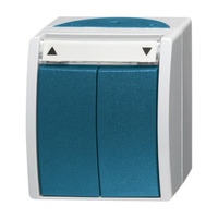 4011395992746 - 2CKA001442A0469 Feuchtraum-Schalterprogramm Komplett Jalousie-Schalter -Taster Ocean Aufputz Blue