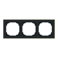 Busch-Jaeger Rahmen drei fach mit Dekorring gold, Retail