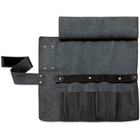 DICK Leder-Rolltasche leer, für 5 Messer, Besteck schwarz