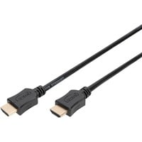 HDMI High Speed Kabel mit Ethernet, Typ A schwarz, 5 Meter Verwendung: Blu-Ray Player, Spielekonsole oder HD Streamingportal Anschlüsse: 1x HDMI (Stecker) auf 1x HDMI (Stecker) Version: HDMI 2.0