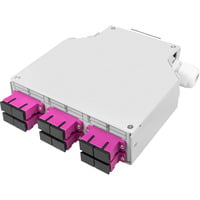 Image of LWL-Hutschienenbox MM OM4 bestückt SC-Adapter, Spleißbox