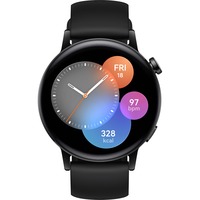 Huawei Watch GT 3, Smartwatch schwarz, 42mm; Armband: Black, Fluorelastomer