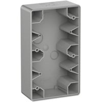 Merten Aufputzgehäuse zweifach aluminium, Retail