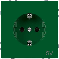 Merten Schutzkontakt-Steckdose mit Steckklemmen grün, Retail