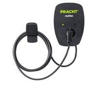 PRACHT Wallbox ALPHA MONO 2,3 - 11 kW schwarz, 7,5 Meter Kabel, RFID