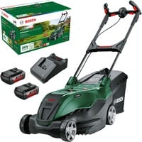 Bosch Heimwerken & Garten Akku-Rasenmäher AdvancedRotak 36V-40-650, 36Volt grün/schwarz, 2x Li-Ionen Akku 2,0Ah, POWER FOR ALL