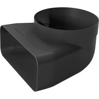 Bosch Home 90° Adapterstück HEZ9VDSI1, Ø 150mm, Rohr schwarz, rund>flach, männlich