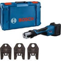 Bosch Professional Akku-Presswerkzeug GPT 18V-32 Professional solo, 18Volt, Kit SV, Pressmaschine blau, ohne Akku und Ladegerät, 3 Pressbacken Standard SV, in L-BOXX